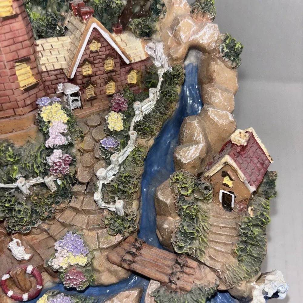 Vintage Lighted Lighthouse Waterfall Fountain Collectible Seagull Sounds 9